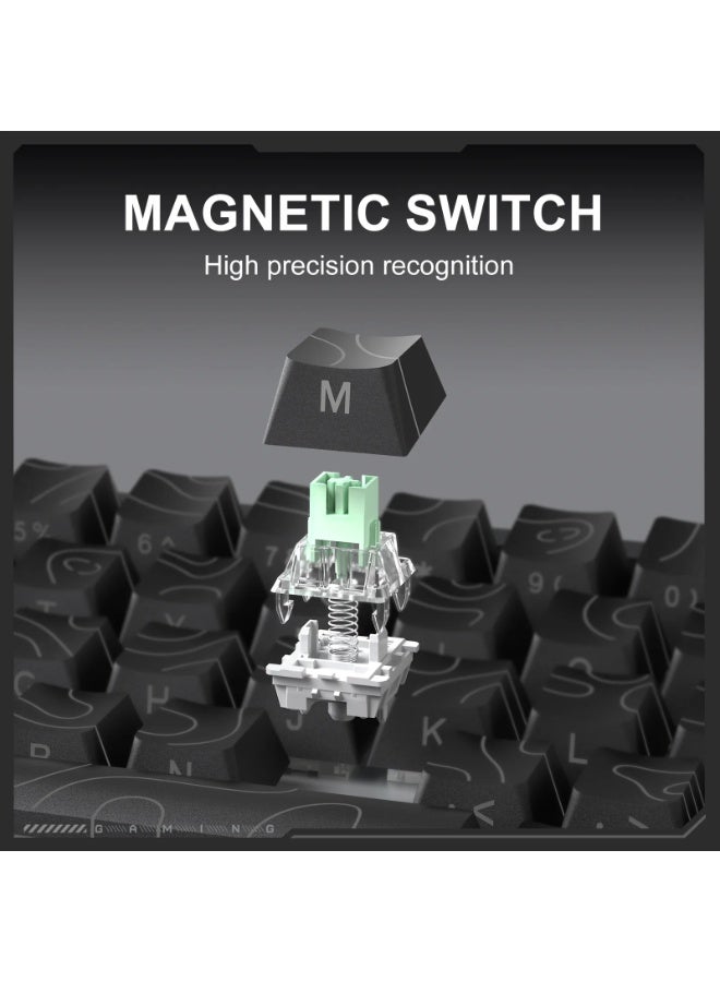 onikuma G67 HE RGB Magnetic Gaming Keyboard with Adjustable Actuation, Hall Effect Keyboard with 0.125ms Latency, 8K Polling Rate, 67-Key, Hot-Swappable, RGB, Customizable Keys - Image 5